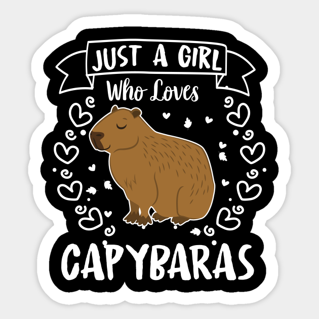 Just A Girl Who Loves Capybaras Cute Capybara Cartoon - Capybara